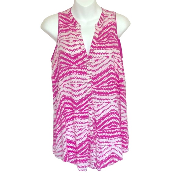 Anthropologie Maeve Sleeveless Printed Top Sz 10 - Picture 3 of 8